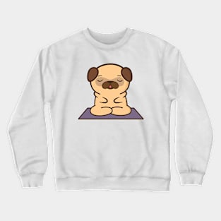 Cute and Kawaii Adorable Yoga Pug Crewneck Sweatshirt